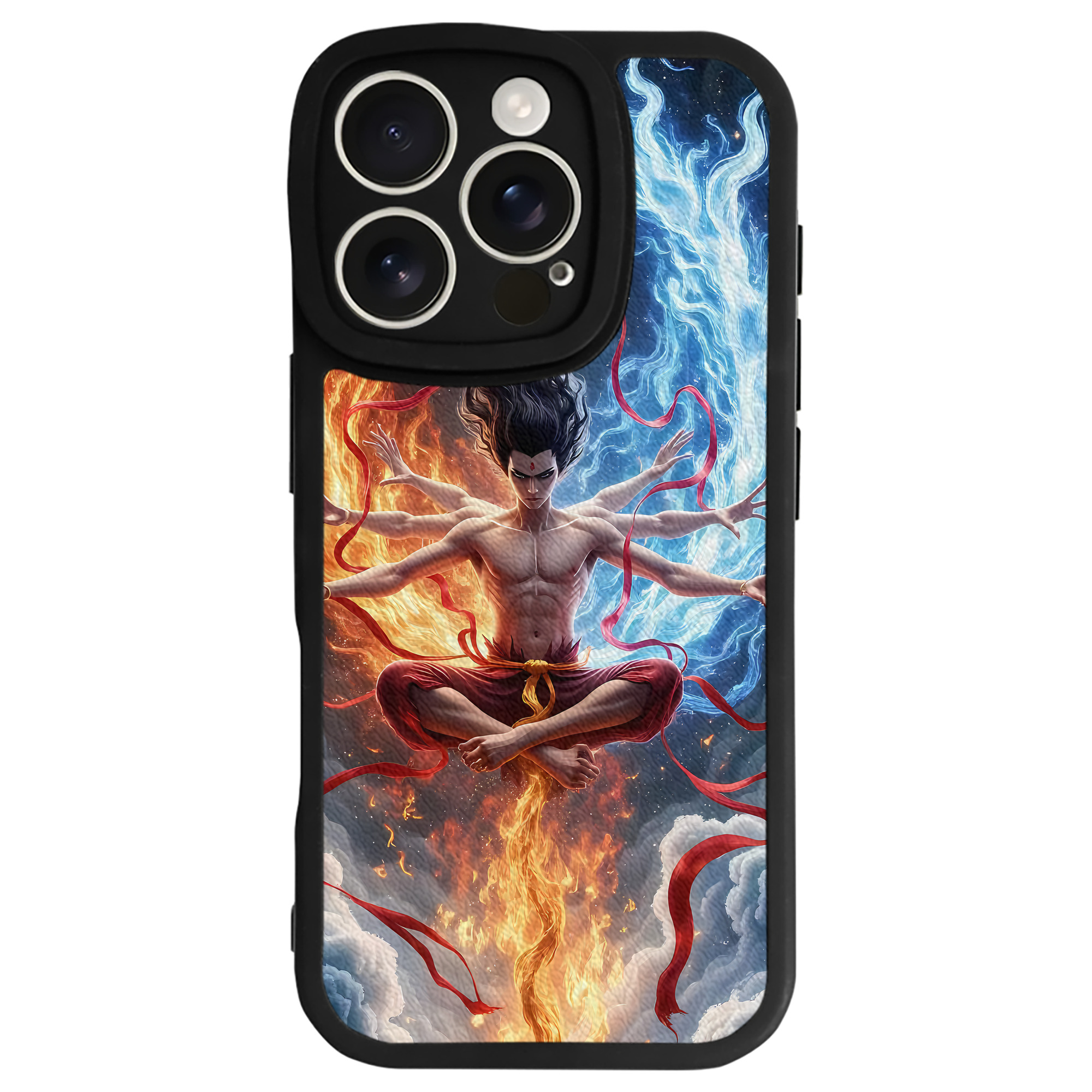 （画像用） Ne Zha 2 ナタ 魔童の大暴れ 【iPhone 16シリーズ対応】シリコンスマホケース（レザー調） 材質：シリコン